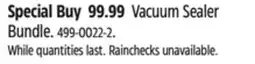 Canadian Tire Cuisinart Vacuum Sealer Bundle offer