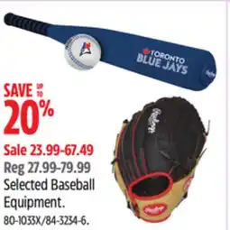 Canadian Tire Rawlings Selected Baseball Equipment offer