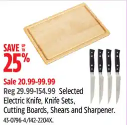 Canadian Tire Selected Electric Knife, Knife Sets, Cutting Boards, Shears and Sharpener offer