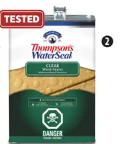 Canadian Tire Thompson's clear wood sealer offer