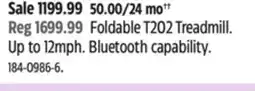 Canadian Tire Horizon Foldable T202 Treadmill offer