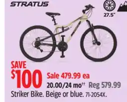 Canadian Tire STRATUS Striker Bike Beige or blue offer