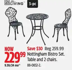 Canadian Tire For living Nottingham Bistro Set offer