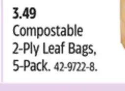 Canadian Tire Compostable 2-Ply Leaf Bags offer
