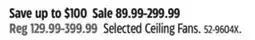Canadian Tire Selected Ceiling Fans offer