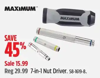 Canadian Tire Maximum 7-in-1 Nut Driver offer