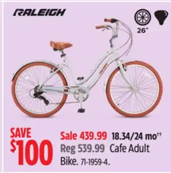 Canadian Tire Raleigh Cafe Adult Bike offer