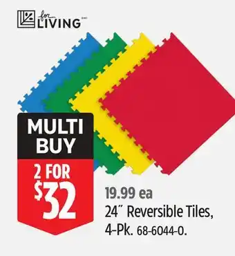 Canadian Tire For-Living- 24˝ Reversible Tiles offer
