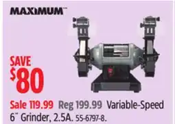 Canadian Tire MAXIMUM Variable-Speed 6˝ Grinder offer