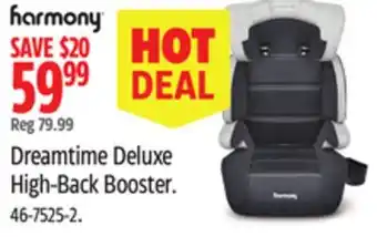 Canadian Tire Harmony Dreamtime Deluxe High-Back Booster offer