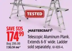 Canadian Tire Mastercraft Telescopic Aluminum Plank. Extends 6-9´ wide offer