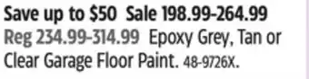 Canadian Tire Epoxyshield Epoxy Grey, Tan or Clear Garage Floor Paint offer