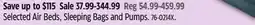Canadian Tire Coleman Selected Air Beds, Sleeping Bags and Pumps offer