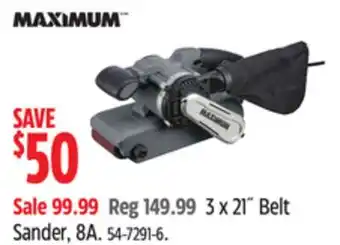 Canadian Tire Maximum 3 x 21˝ Belt Sander, 8A offer