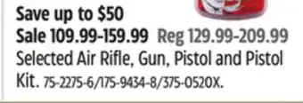 Canadian Tire Crosman Selected Air Rifle Gun, Pistol and Pistol Kit offer