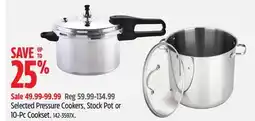 Canadian Tire Master Chef Selected Pressure Cookers, Stock Pot or 10-Pc Cookset offer