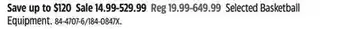 Canadian Tire Spalding Selected Basketball Equipment offer
