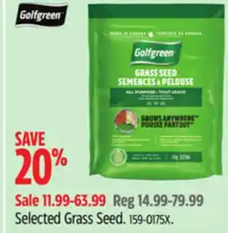 Canadian Tire Golfgreen Selected Grass Seed offer