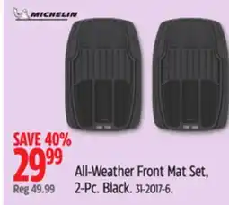 Canadian Tire Michelin All-Weather Front Mat Set offer