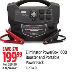 Canadian Tire Motomaster Eliminator PowerBox 1600 Booster and Portable Power Pack offer