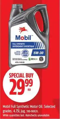 Canadian Tire Mobil Full Synthetic Motor Oil offer