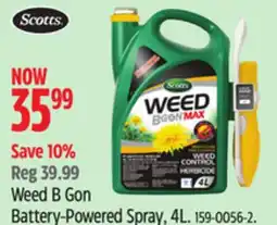 Canadian Tire Scotts Weed B Gon Battery-Powered Spray offer