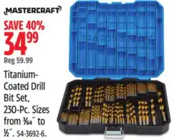 Canadian Tire Mastercraft Titanium- Coated Drill Bit Set offer