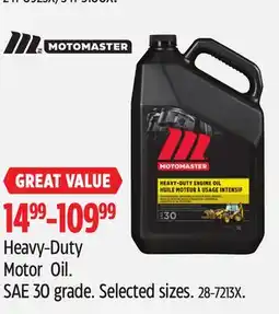 Canadian Tire Motomaster Heavy-Duty Motor Oil offer