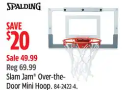 Canadian Tire Spalding Slam Jam Over-the- Door Mini Hoop offer