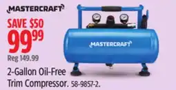 Canadian Tire Mastercraft 2-Gallon Oil-Free Trim Compressor offer