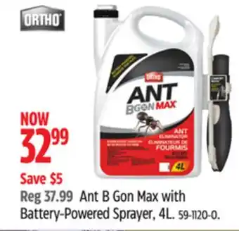 Canadian Tire Ortho Ant B Gon Max with Battery-Powered Sprayer offer