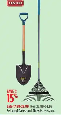 Canadian Tire Yardworks Selected Rakes and Shovels offer