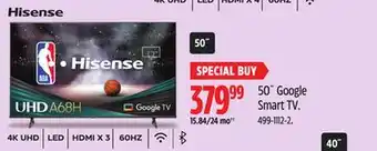 Canadian Tire Hisense 50˝ Google Smart TV offer