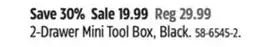Canadian Tire Mastercraft 2-Drawer Mini Tool Box, Black offer