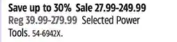 Canadian Tire Evolution Selected Power Tools offer