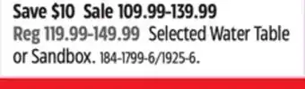 Canadian Tire Step2 Selected Water Table or Sandbox offer
