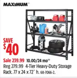 Canadian Tire Maximum 4-Tier Heavy-Duty Storage Rack offer