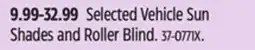 Canadian Tire AutoTrends Selected Vehicle Sun Shades and Roller Blind offer