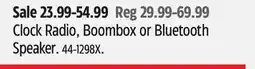 Canadian Tire Clock Radio, Boombox or Bluetooth Speaker offer