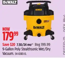 Canadian Tire DEWALT 9-Gallon Poly Stealthsonic Wet/Dry Vacuum offer