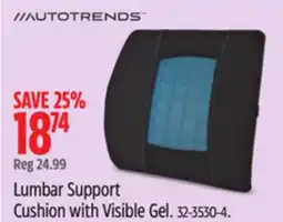 Canadian Tire AutoTrends Lumbar Support Cushion with Visible Gel offer