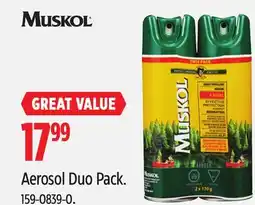 Canadian Tire Muskol Aerosol Duo Pack offer