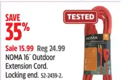 Canadian Tire NOMA 16´ Outdoor Extension Cord Locking end offer