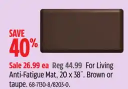 Canadian Tire For Living Anti-Fatigue Mat, 20 x 38˝ offer