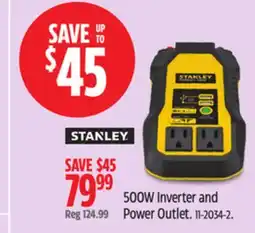 Canadian Tire Stanley 500W Inverter and Power Outlet offer