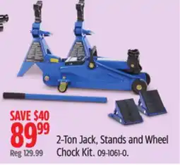 Canadian Tire Certified 2-Ton Jack, Stands and Wheel Chock Kit offer