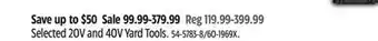 Canadian Tire Worx Selected 20V and 40V Yard Tools offer