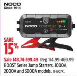 Canadian Tire Noco BOOST Series Jump Starters offer