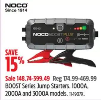 Canadian Tire Noco BOOST Series Jump Starters offer