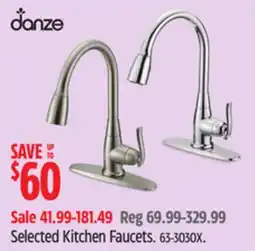 Canadian Tire Danze Selected Kitchen Faucets offer